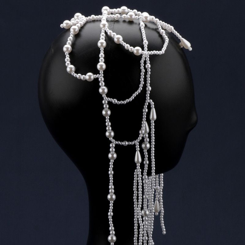 Wedding tiaras pearl tiaras wedding hairstyle accessories tassel pearl tiaras bridal hairstyle accessories tiaras