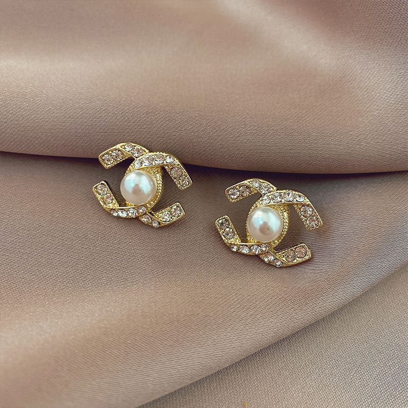 Vintage pearl earrings 18K gold earrings anti-allergic earrings anti-fading earrings women’s jewelry gift