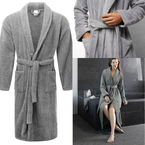 CLEARANCE OFFER Fashion Fleece Bathrobe Long Shawl Collar Plush Robe-unisex