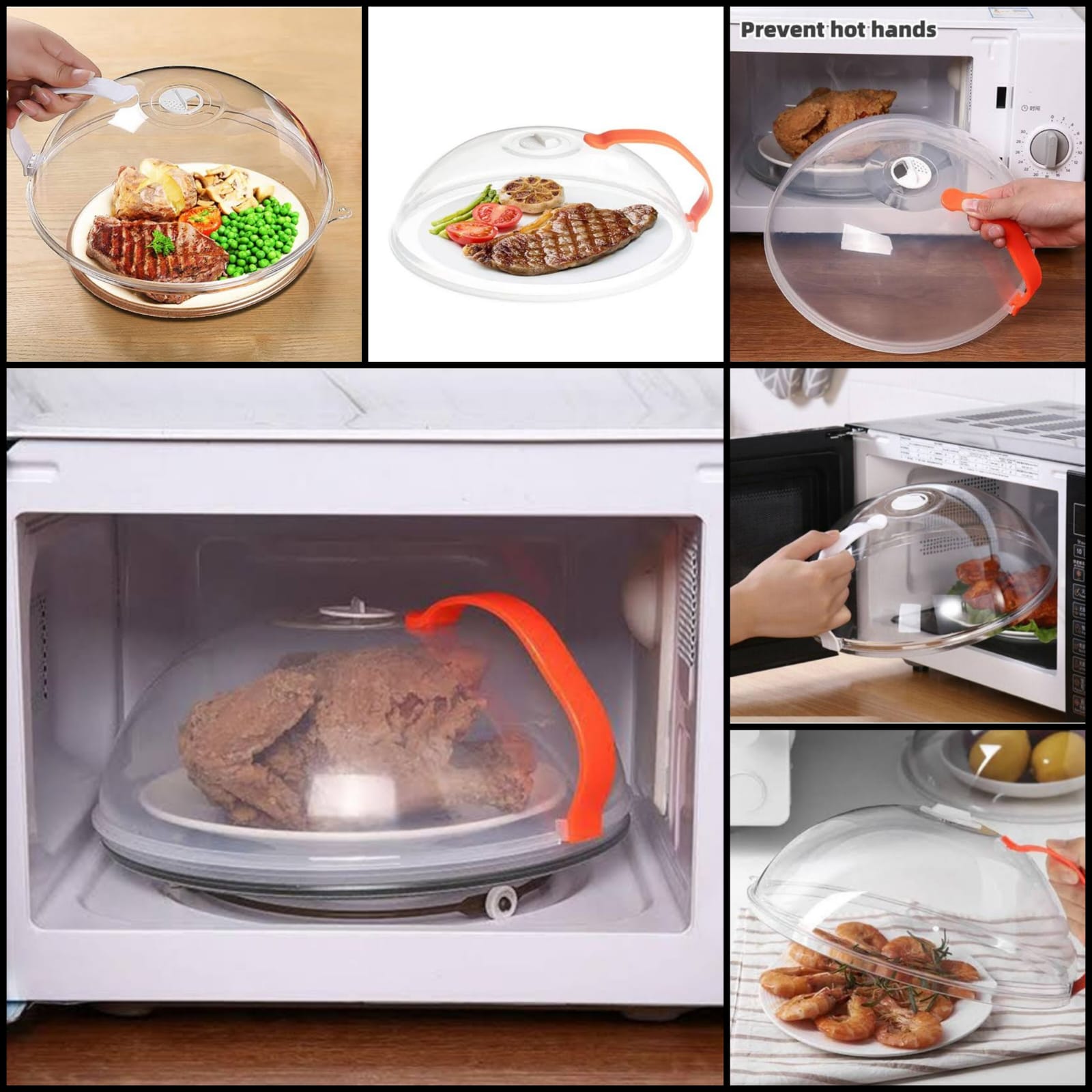 CLEARANCE OFFER Microwave / Food Cover - Clear Ventilated Microwave Cover