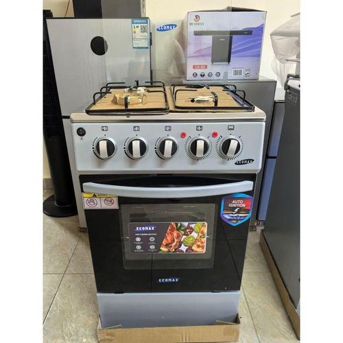 CLEARANCE OFFER Ecomax 50×55 Full Gas Standing Cooker With  Electric Oven With Free Gas Pipe,Spatula, Frying pan,13kg Regulator &Clip