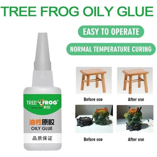 50ml Tree Frog Oily Glue Super Glue, Universal Repair Glue, Welding High-Strength Oily Glue, Ceramic Repair Glue Metal Glue, Fast Repair and Curing for Metals, Plastics, Jade
