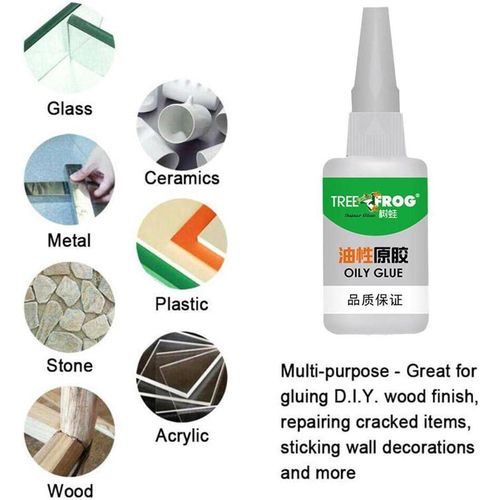 50ml Tree Frog Oily Glue Super Glue, Universal Repair Glue, Welding High-Strength Oily Glue, Ceramic Repair Glue Metal Glue, Fast Repair and Curing for Metals, Plastics, Jade