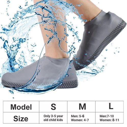 Silicone Outdoor Non-slip Waterproof Shoe Covers Portable Boots Rainproof Men Women Teens Anti-sand Protectors