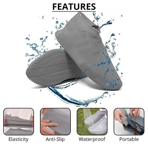 Silicone Outdoor Non-slip Waterproof Shoe Covers Portable Boots Rainproof Men Women Teens Anti-sand Protectors