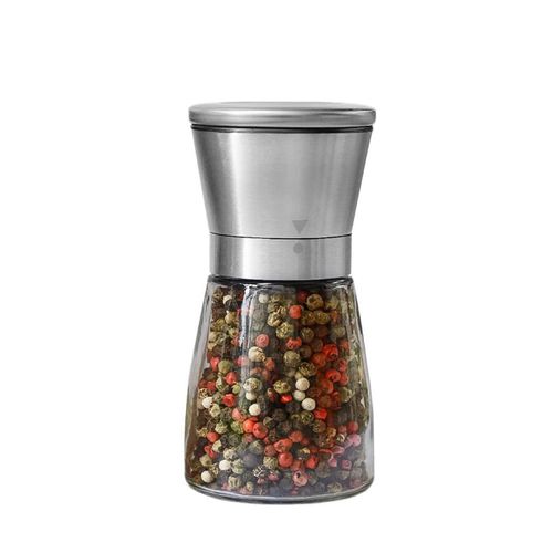 Pepper grinder glass and steel small