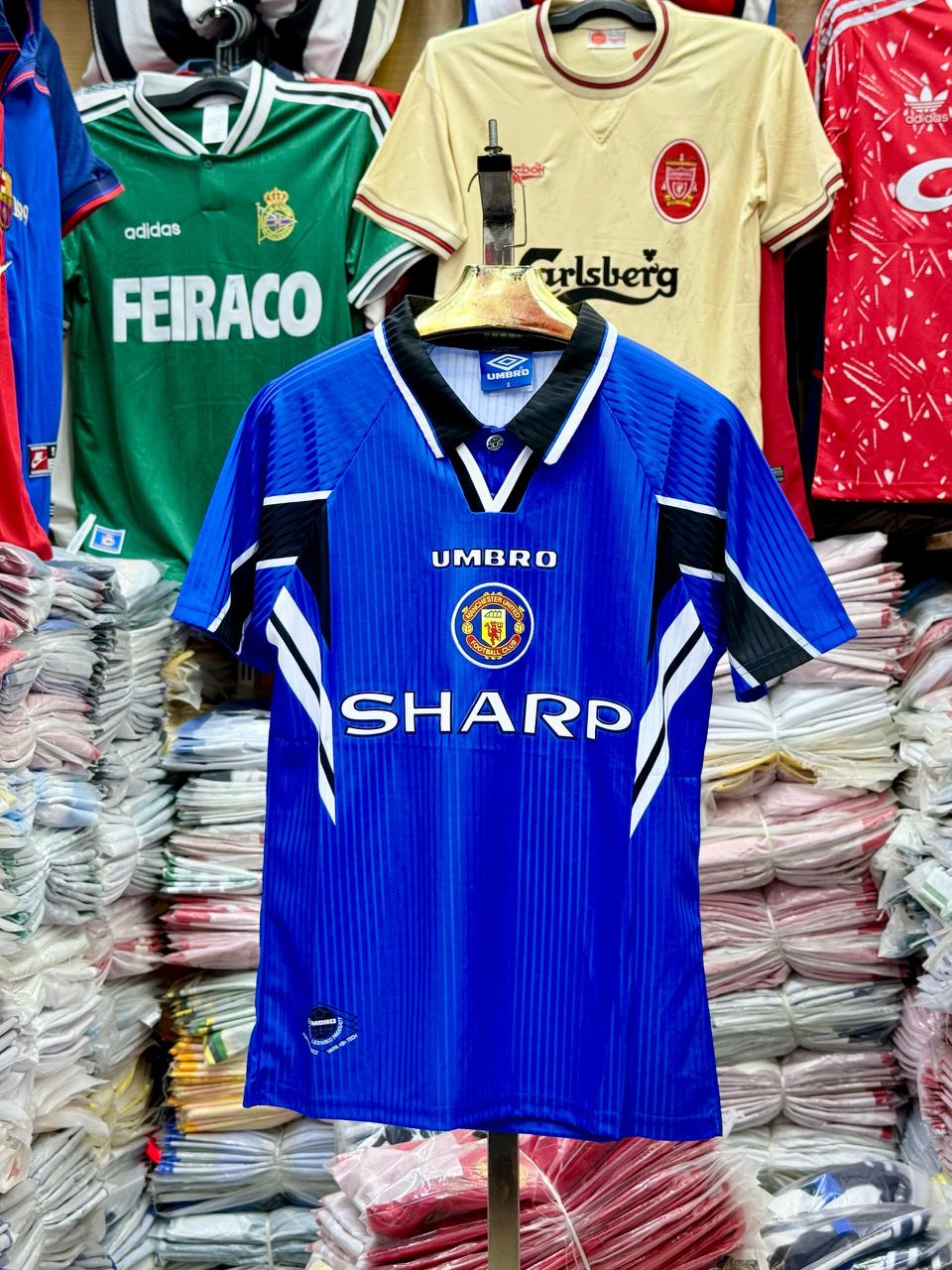 Maillot Manchester United 1996/1997 Domicile Manches Longues Umbro Taille XL - Vintage
