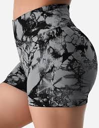 SALE Trending Women Gym Shorts 1pc Workout Shorts Tiedye Tie and Dye Patterned Prints Biker Shorts Good Stretch Tight Fit Breathable Sculpting Sexy Cosy Wear Booty Shorts