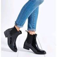 Ladies Waterproof Rain Gumboots, typically made from PVC and featuring a Chelsea boot design.