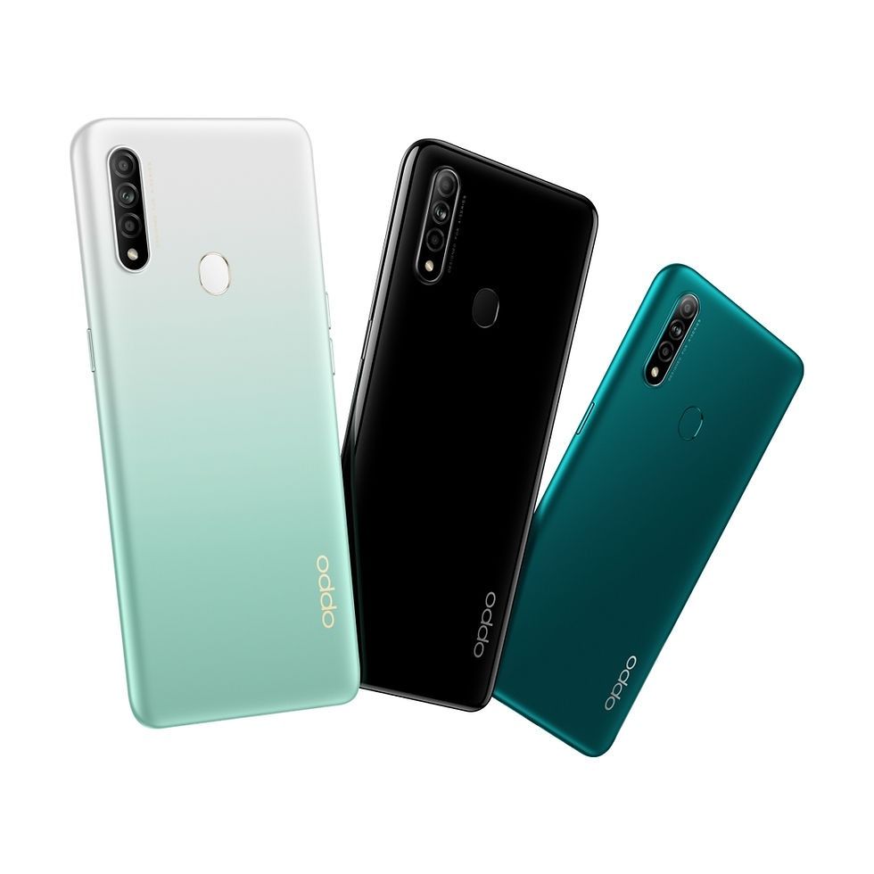 REFURBISHED OPPO A31 128GB ROM 6GB RAM DISPLAY 6.5 INCHES REAR CAMERA 12MP + 2MP + 2MP FRONT CAMERA  8.0MP FINGERPRINT UNLOCK BATTERY CAPACITY 4230MAH RED