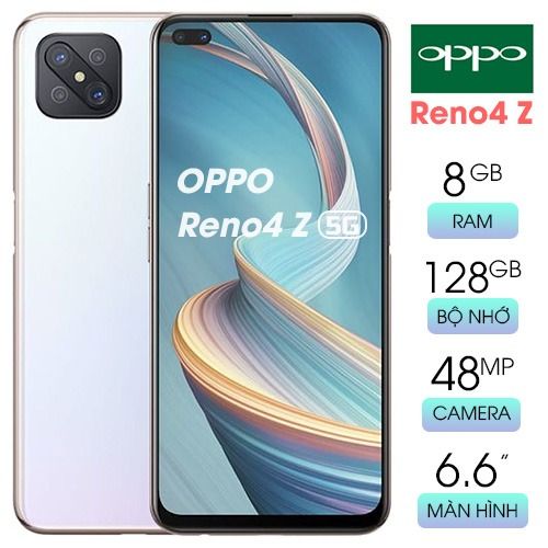 REFURBISHED OPPO RENO 4 Z 128GB ROM 8GB RAM 6.43 INCHES REAR CAMERA 48MP + 8MP + 2MP+2MP FRONT CAMERA 16MP+2MP  BATTERY CAPACITY  4000mAH ANDROID 10