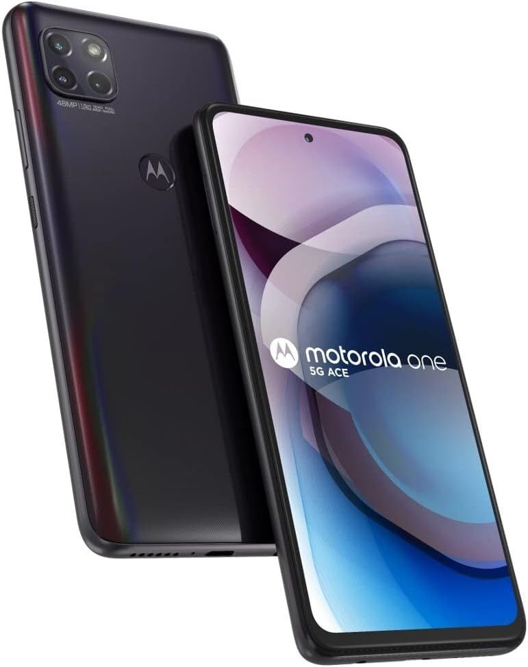 REFURBISHED MOTOROLA ONE 5G ACE 128GB ROM 4GB RAM DISPLAY 6.7 INCHES REAR CAMERA 48MP + 8MP + 2MP FRONT CAMERA 16MP BATTERY CAPACITY 5000Mah