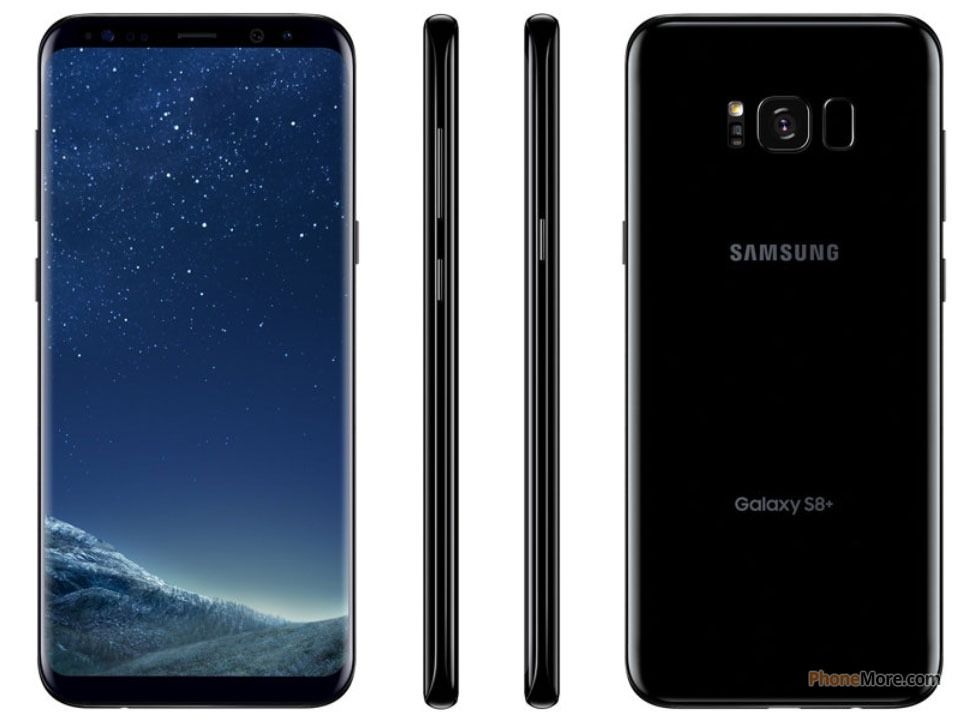 SAMSUNG GALAXY S8+ 128GB ROM 4GB RAM DISPLAY 6.20 INCHES REAR CAMERA 12MP FRONT CAMERA 8MP FINGERPRINT UNLOCK CURVED SUPER AMOLED DISPLAY