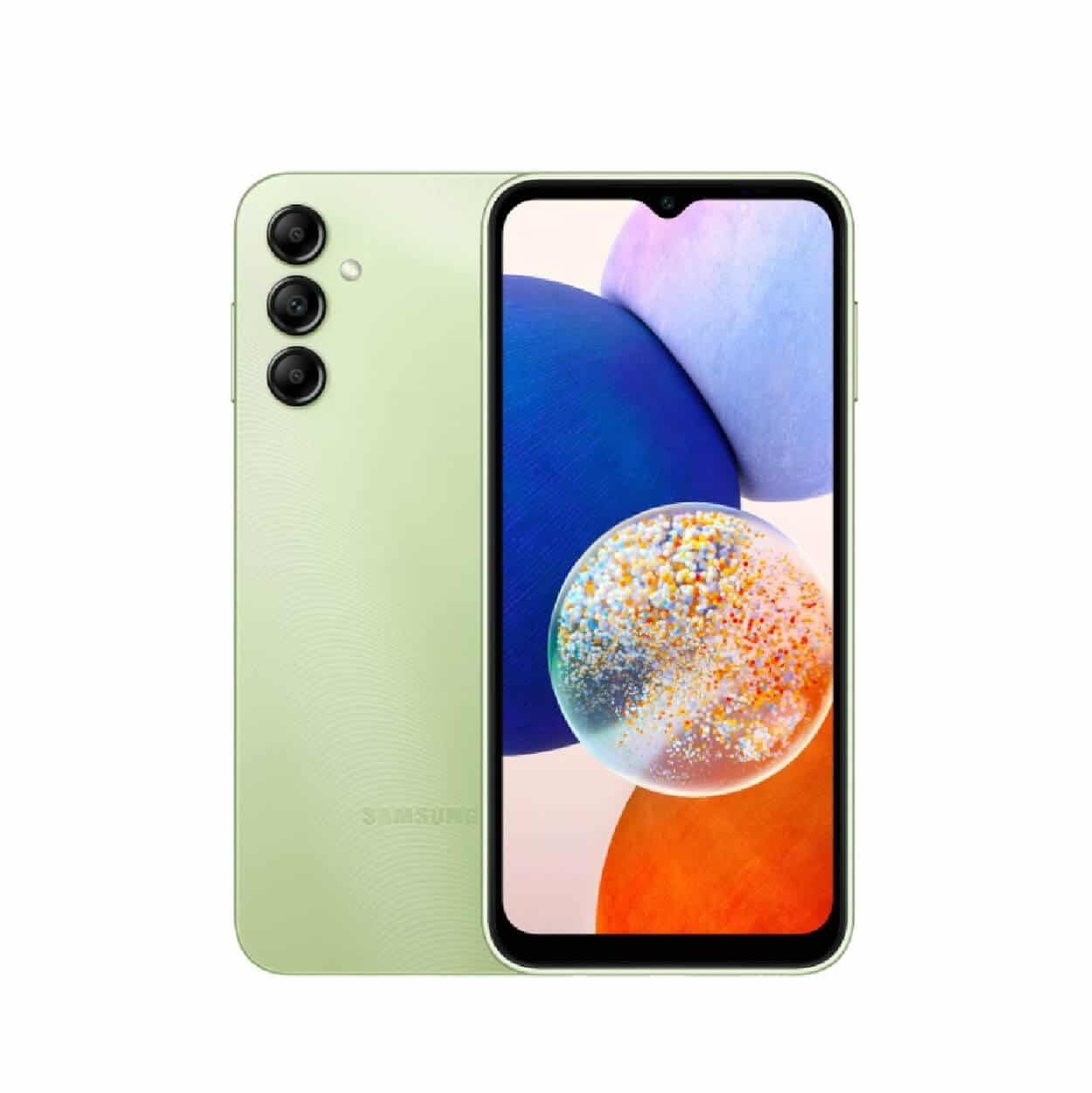 REFURBISHED SAMSUNG A14 4G 128GB ROM 6GB RAM DISPLAY 6,60 INCHES REAR CAMERA 50MP + 5MP FRONT CAMERA  13MP BATTERY CAPACITY 500Mah ANDROID 14