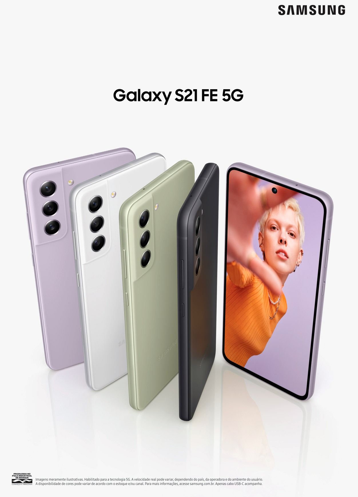 REFURBISHED SAMSUNG S21 FE 5G 128GB ROM 6GB RAM DISPLAY  6.4 INCHES REAR CAMERA 12MP + 12MP + 8MP FRONT CAMERA 32MP ANDROID 15 BATTERY CAPACITY 4500Mah