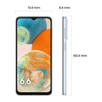 REFURBISHED SAMSUNG A23 5G 128GB ROM 4GB RAM DISPLAY 6.6 INCHES REAR CAMERA 50MP + 5MP + 2MP + 2MP FRONT CAMERA 8MP BATTERY CAPACITY 5000MAH