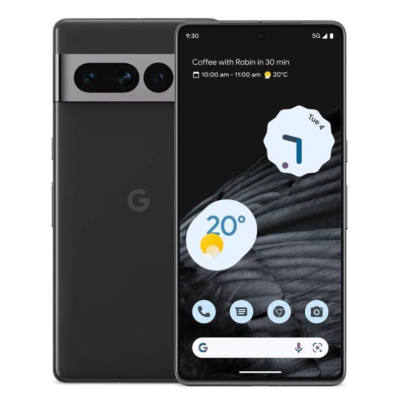 REFURBISHED GOOGLE PIXEL 7 PRO 12GB RAM 128GB ROM DISPLAY 6.7 INCHES REAR CAMERA 50MP + 48MP + 12MP FRONT CAMERA 10.8MP ANDROID 15 BATTERY 5000MAH  BLACK