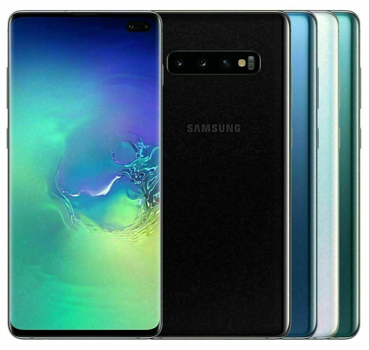 REFURBISHED SAMSUNG S10+ 128GB ROM 8GB RAM CURVED SCREEN DISPLAY 6.4 INCHES REAR CAMERA 12MP + 12MP + 16MP FRONT CAMERA 10MP + 8MP BATTERY CAPACITY 4100Mah