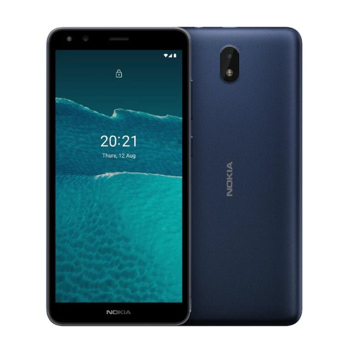 REFURBISHED NOKIA C1 16GB ROM DISPLAY 5.45 INCHES REAR CAMERA 5MP FRONT CAMERA 5MP ANDROID 11 DUAL SIM BLUE/BLACK/GRAY COLOR