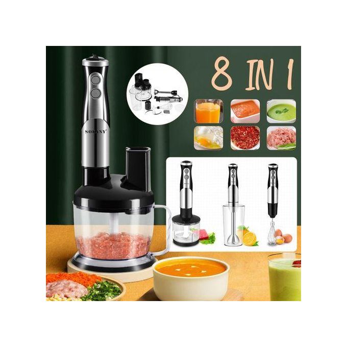 Sokany 220V 8-in-1 Multifunction Electric Household Blender Food Juice Maker Meat Grinder Egg Beater Vegetable Stand Hand Blender For Kitchen