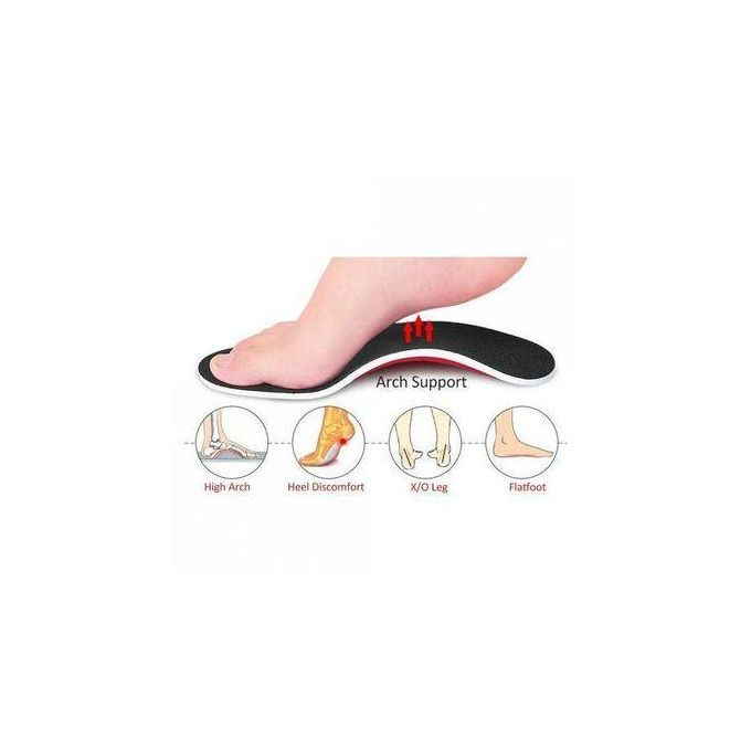 Orthopedic Insoles With Breathable Arch Support Pad For Unisex- Small 35-40, Large- 40-46