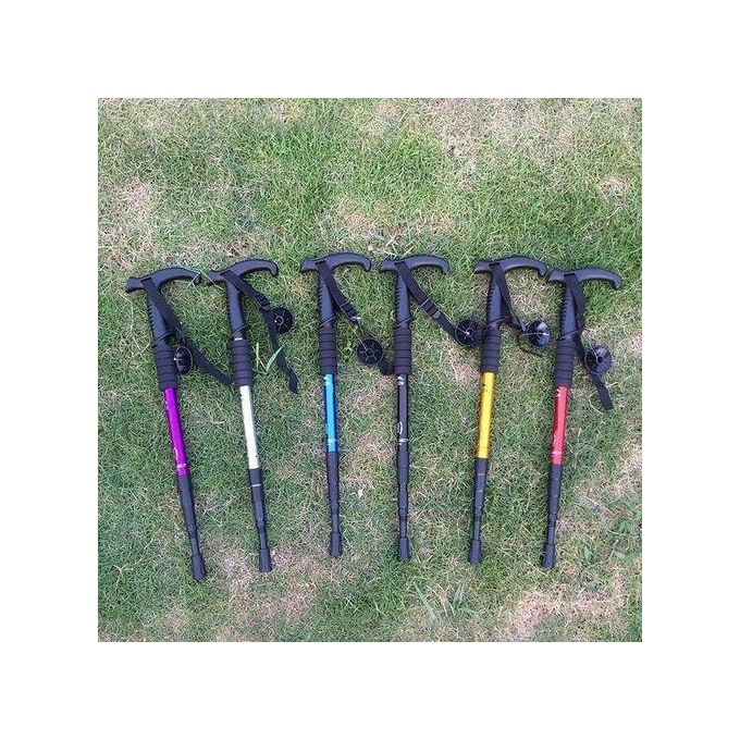 Anti Shock Trekking Pole  Ultralight Walking Sticks Adjustable Hiking Canes Telescopic Crutch for Nordic walking sticks