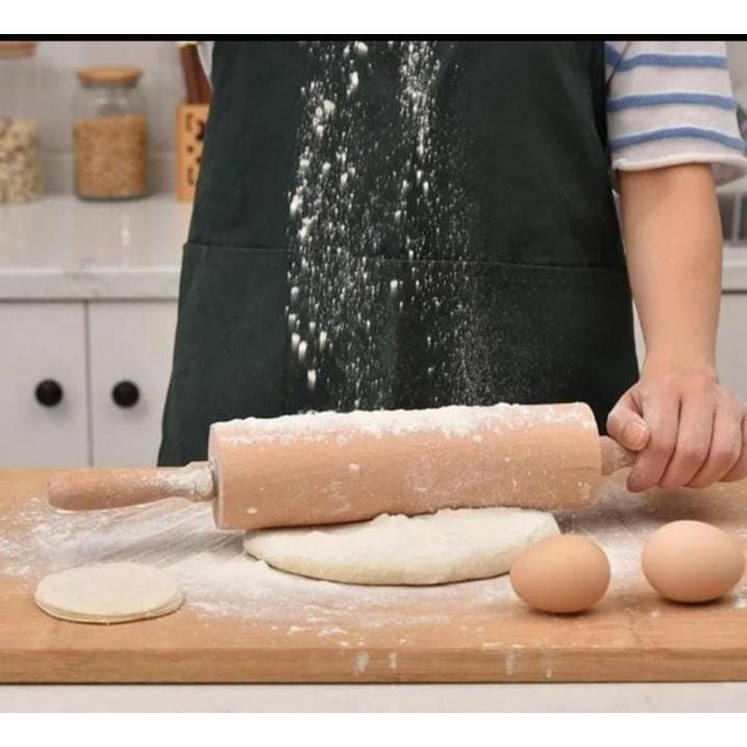 Stainless / Wooden Chapati Rolling Pin with Handles For Baking,Pastry roller,Bread, and Cookies