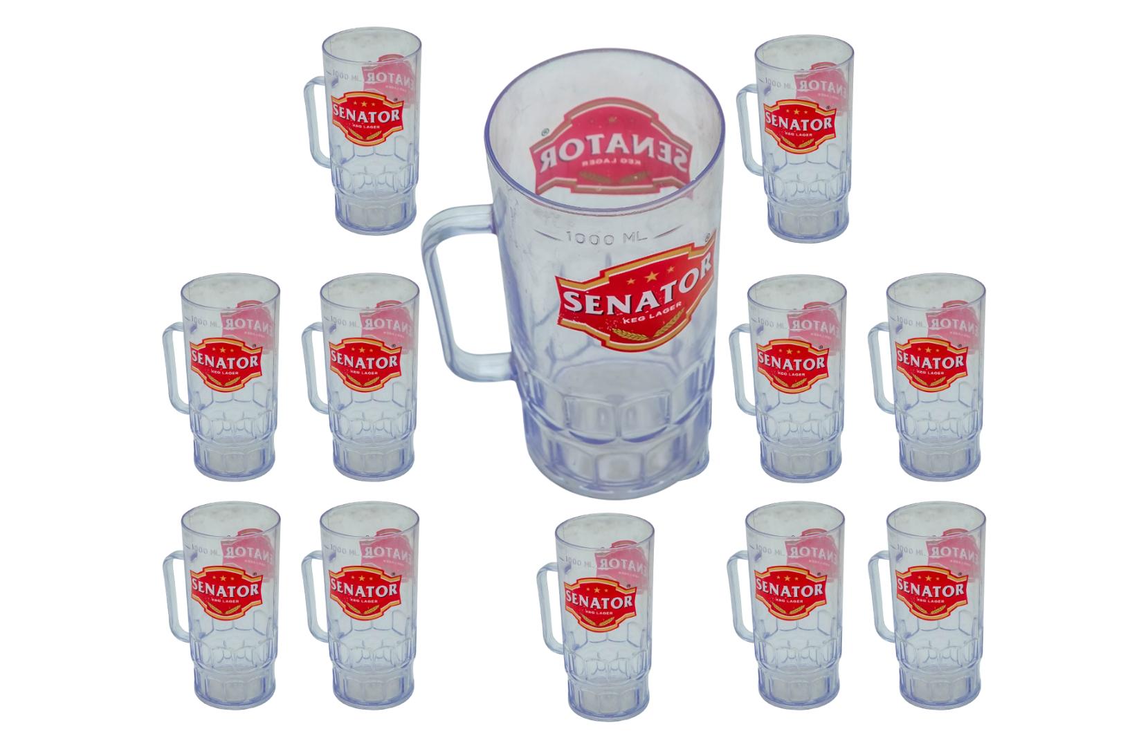 1 Dozen (12Pcs) Senator 1Ltr Measuring Beer / Keg Mug / Jug for  Beer Keg Pumps