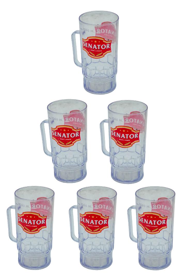 6pcs (half dozen) Senator 1LTR Measuring Beer / Keg Mug / Jug / for  Beer Keg Pumps