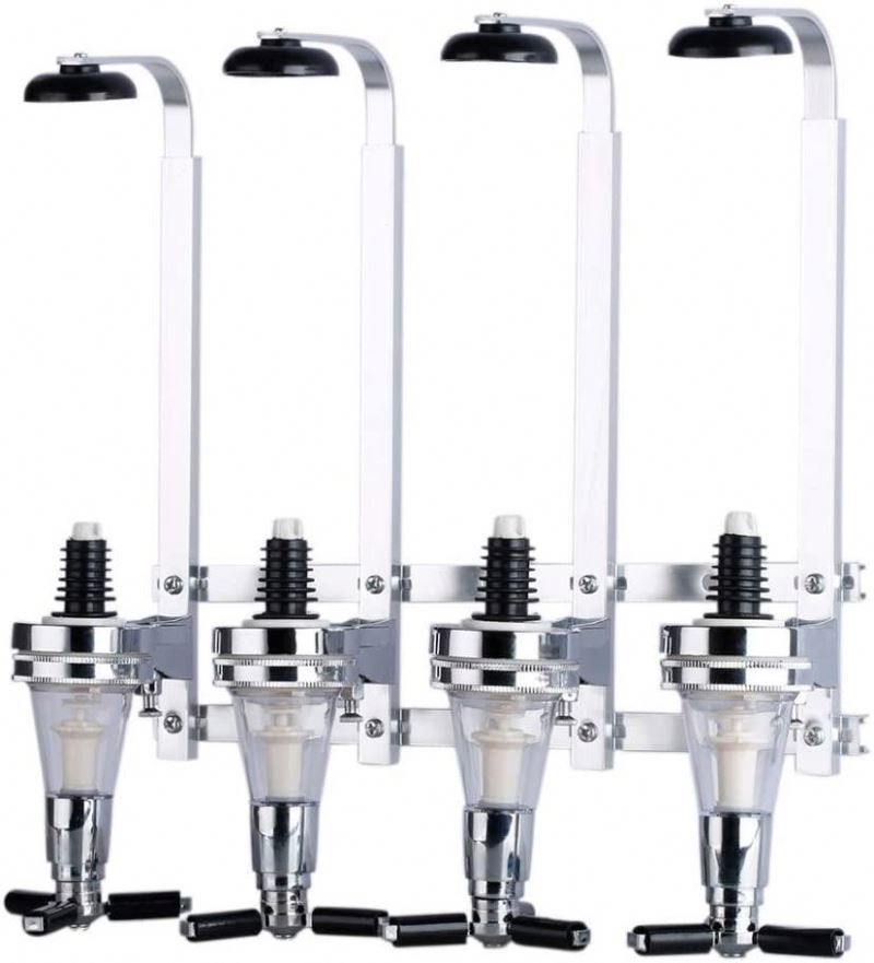 4 Bottle Tot Measure Dispenser With Reinforced Double Heavy Duty Grills + Free User Manual / Beer keg pump / Keg pump / Senator keg pump