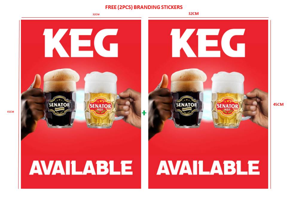 1 Keg Pump+ 2 Jugs +6mugs + 2 Stickers for Branding