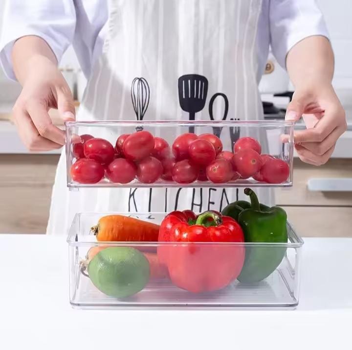 CLEAR & CLUTTER-FREE: ACRYLIC FRIDGE ORGANIZERS