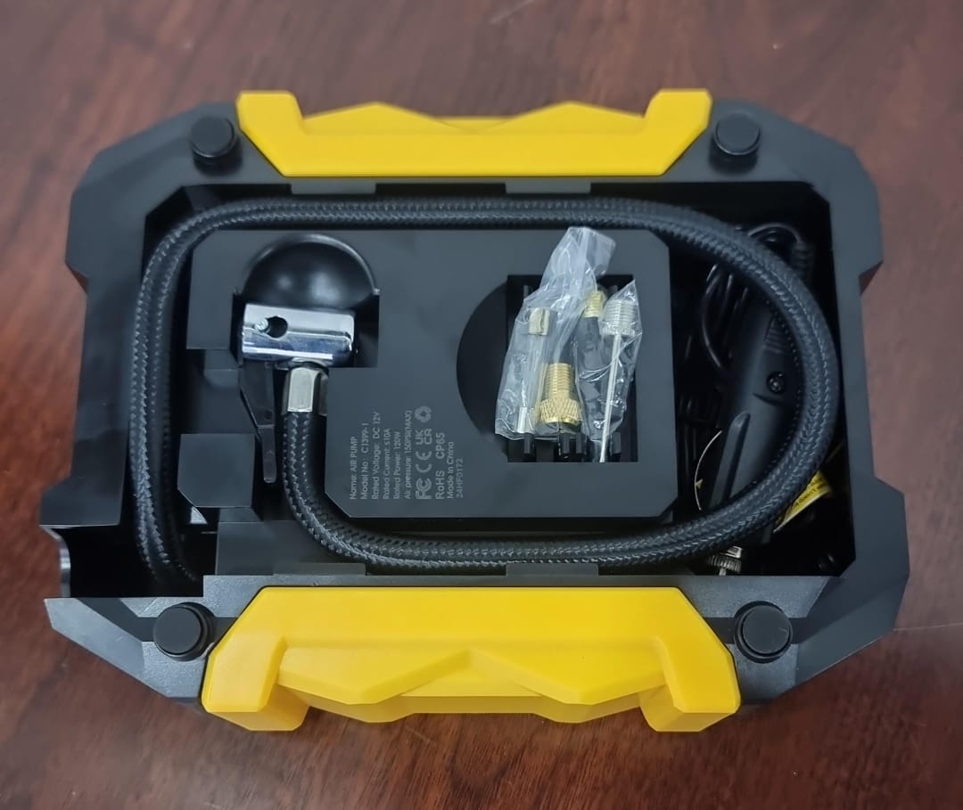 C1399-1 Portable Tyre Inflator – Fast, Reliable & Compact! [ABS+PP+Copper Motor]