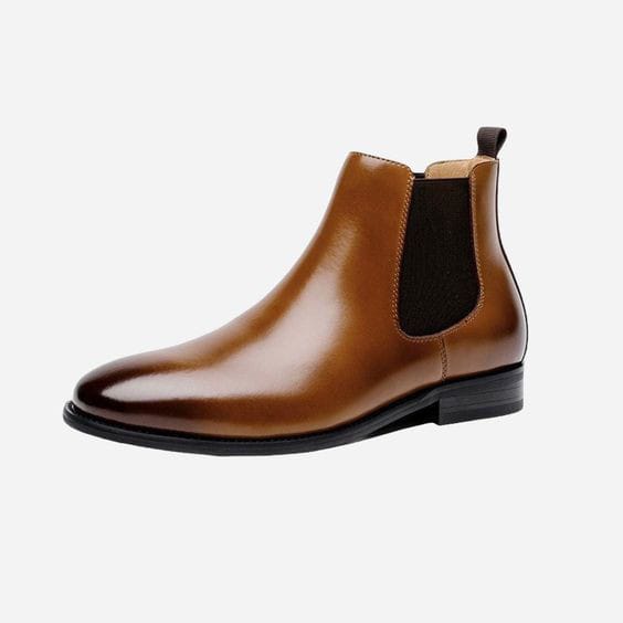 FASHION MENS HIGH QUALITY GENUINE BUSINESS FORMAL ETHIOPIAN LEATHER OFFICIAL OR CASUAL BOOTS SHOES, BROWN
