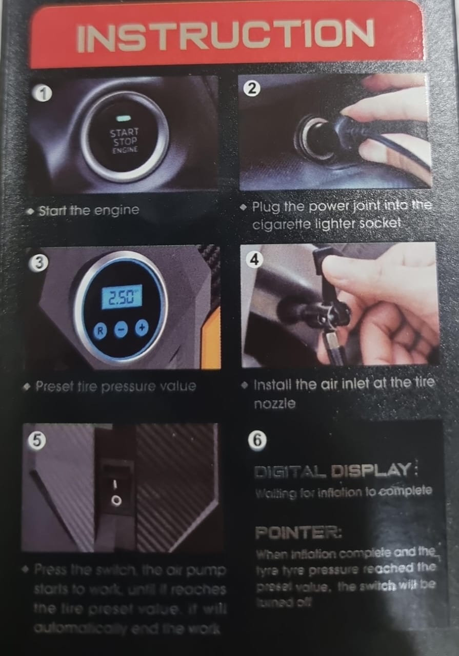 Premium CarSun C1399-1 Portable Tyre Inflator – Fast, Reliable & Compact!