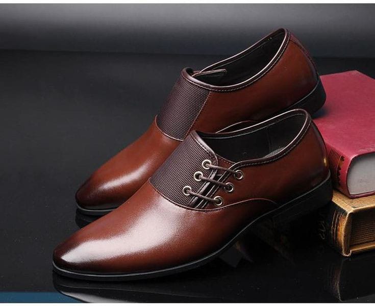 Moroccan leather mens business Dress Shoes Official Shoes Men pure Leather Shoes Breathable Dress Shoes Pointed Toe Formal Shoes Hot Fashion Wedding pure Leather Man Pointed Formal Office Shoe Dad