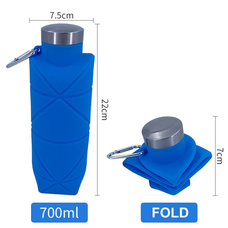 Outdoor Creative Food Grade Silicone Portable Water Bottle Sports Bottle Water Bottle Diamond Shaped Folding Cup