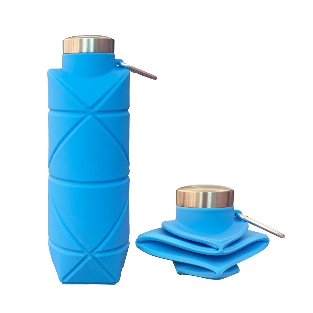 Outdoor Creative Food Grade Silicone Portable Water Bottle Sports Bottle Water Bottle Diamond Shaped Folding Cup