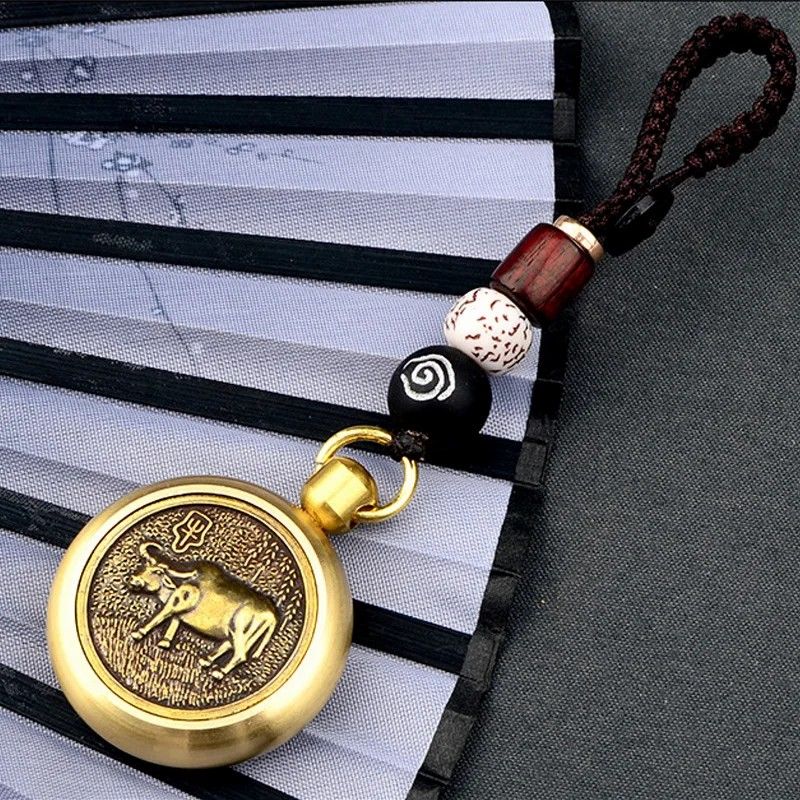 Good Luck Fengshui Metal Spinner Keychain Key Ring Chinese 12 Sign Zodiac Dog Dragon Horse Car Keyring Gifts