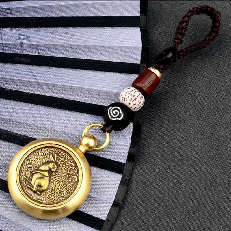 Good Luck Fengshui Metal Spinner Keychain Key Ring Chinese 12 Sign Zodiac Dog Dragon Horse Car Keyring Gifts