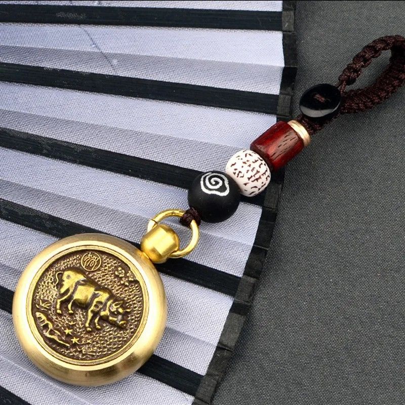 Good Luck Fengshui Metal Spinner Keychain Key Ring Chinese 12 Sign Zodiac Dog Dragon Horse Car Keyring Gifts