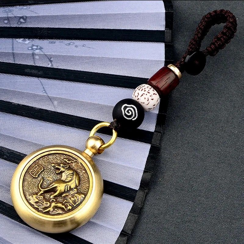 Good Luck Fengshui Metal Spinner Keychain Key Ring Chinese 12 Sign Zodiac Dog Dragon Horse Car Keyring Gifts