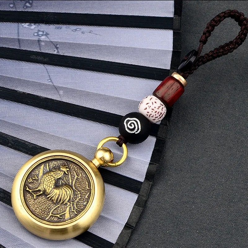 Good Luck Fengshui Metal Spinner Keychain Key Ring Chinese 12 Sign Zodiac Dog Dragon Horse Car Keyring Gifts