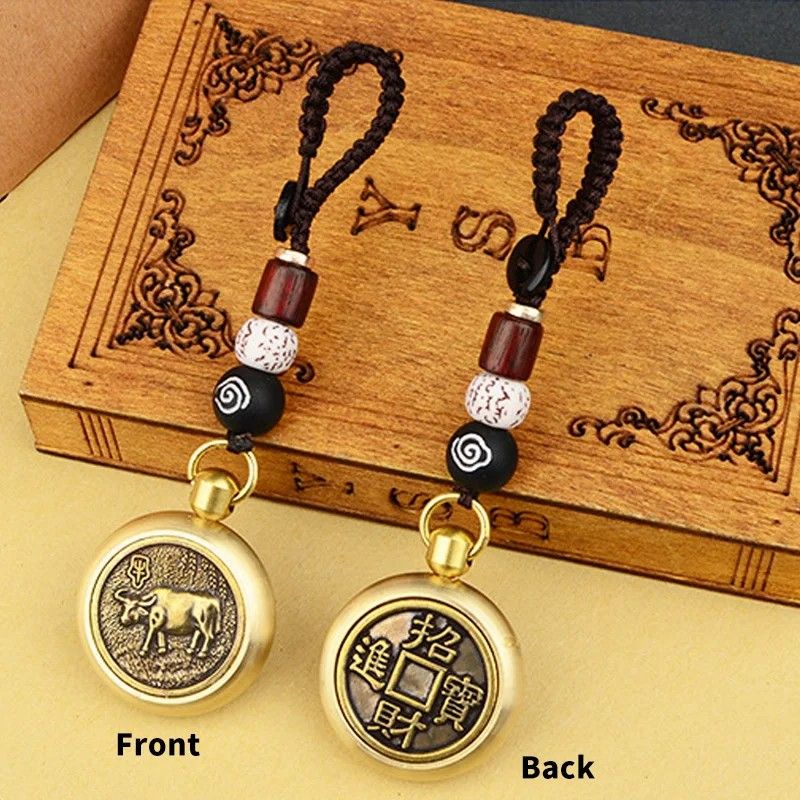 Good Luck Fengshui Metal Spinner Keychain Key Ring Chinese 12 Sign Zodiac Dog Dragon Horse Car Keyring Gifts