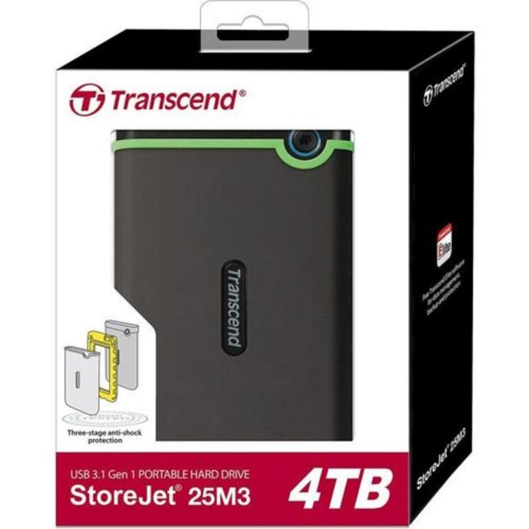 4TB Transcend portable hard drive USB 3.1