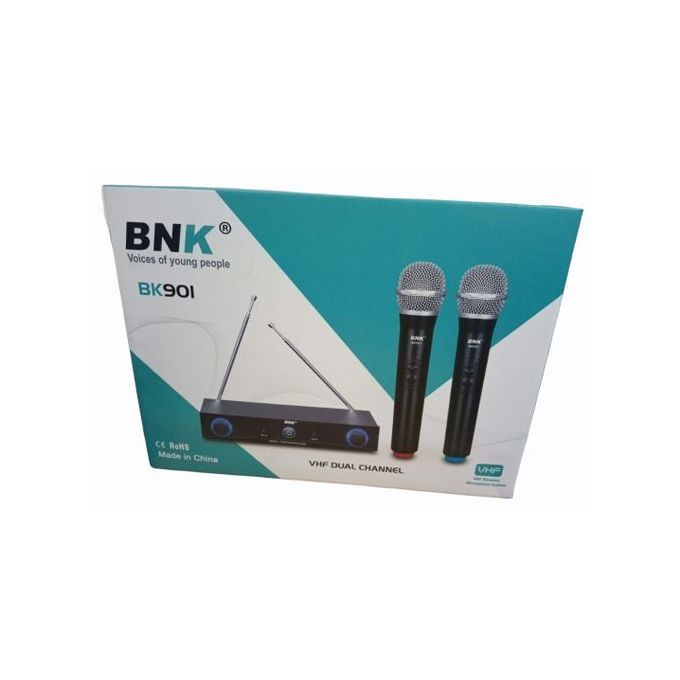 Bnk BK-901 UHF 2 Channel Digital Wireless Microphone Set