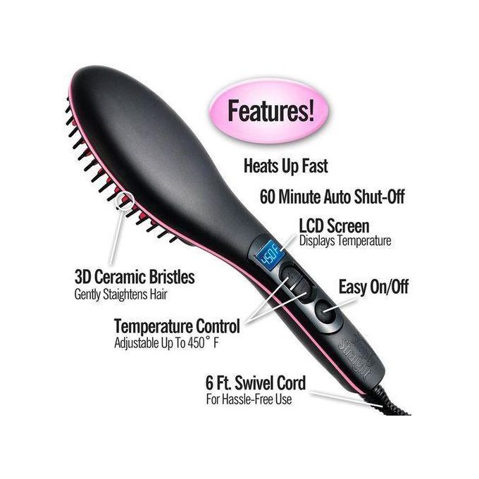 Simply Straight Electric Extra Long Hair Straightening Brush.