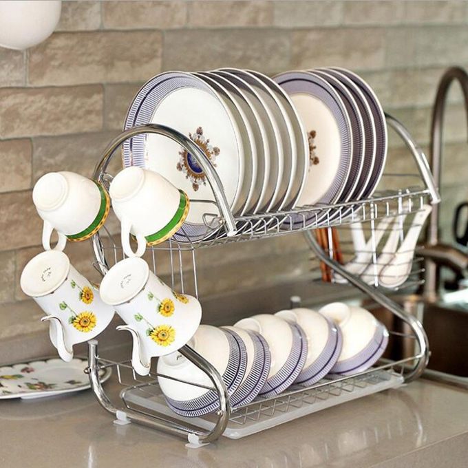 jamespot 2-Layer Stainless Steel Dish Rack Drainer