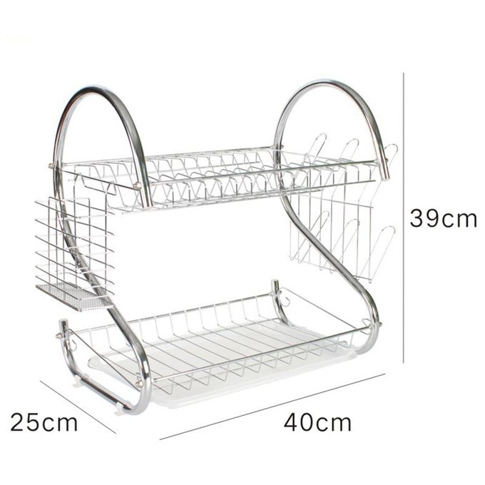 jamespot 2-Layer Stainless Steel Dish Rack Drainer