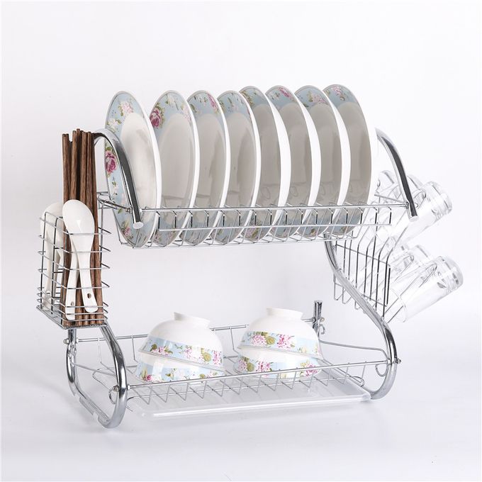 jamespot 2-Layer Stainless Steel Dish Rack Drainer